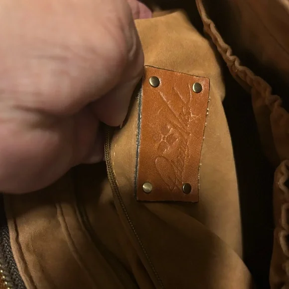 Patricia Nash Brown and Cream Floral Shoulder Bag - Picture 5 of 6